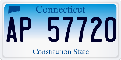 CT license plate AP57720