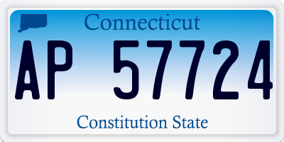 CT license plate AP57724