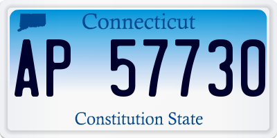 CT license plate AP57730