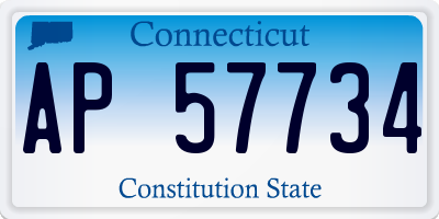 CT license plate AP57734