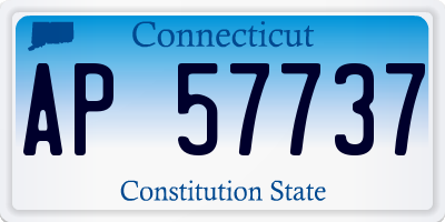 CT license plate AP57737