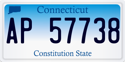 CT license plate AP57738