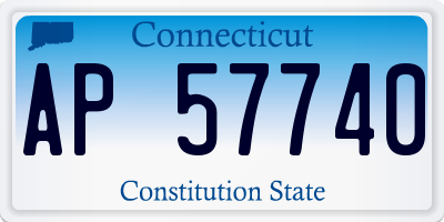 CT license plate AP57740