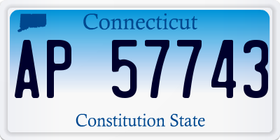 CT license plate AP57743