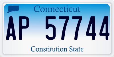 CT license plate AP57744
