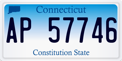 CT license plate AP57746