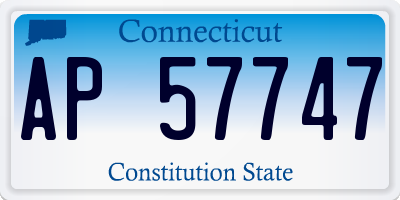 CT license plate AP57747