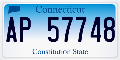 CT license plate AP57748