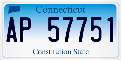 CT license plate AP57751