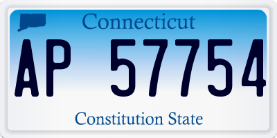 CT license plate AP57754