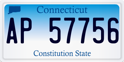 CT license plate AP57756