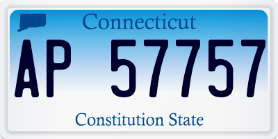 CT license plate AP57757