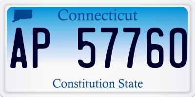 CT license plate AP57760