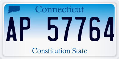 CT license plate AP57764