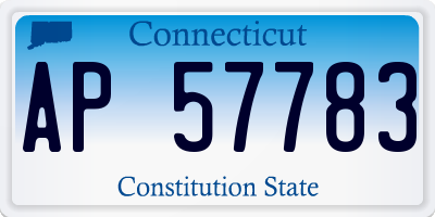 CT license plate AP57783
