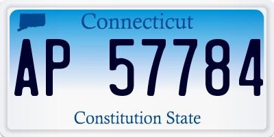 CT license plate AP57784