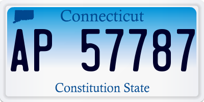 CT license plate AP57787