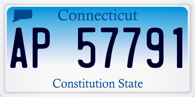 CT license plate AP57791