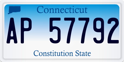 CT license plate AP57792
