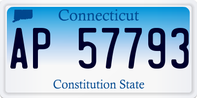 CT license plate AP57793
