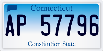 CT license plate AP57796