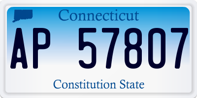 CT license plate AP57807