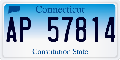 CT license plate AP57814