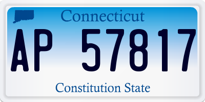 CT license plate AP57817