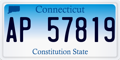 CT license plate AP57819