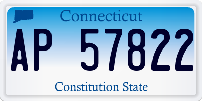 CT license plate AP57822