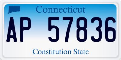 CT license plate AP57836