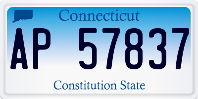 CT license plate AP57837