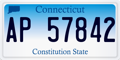 CT license plate AP57842