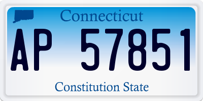 CT license plate AP57851