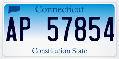 CT license plate AP57854
