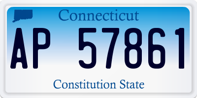 CT license plate AP57861