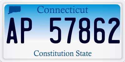 CT license plate AP57862