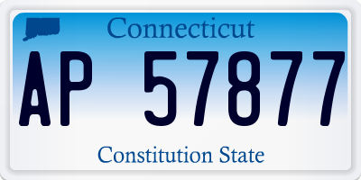 CT license plate AP57877
