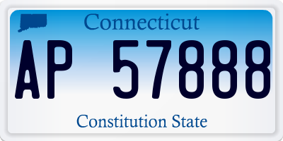 CT license plate AP57888