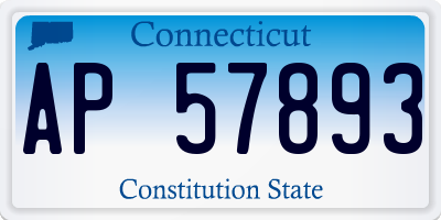 CT license plate AP57893