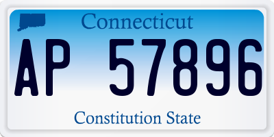 CT license plate AP57896