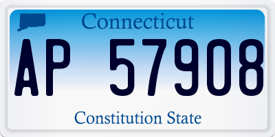 CT license plate AP57908