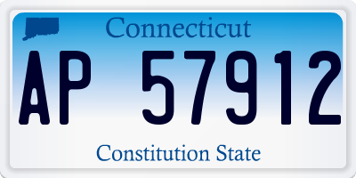 CT license plate AP57912
