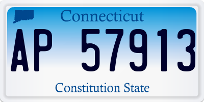 CT license plate AP57913