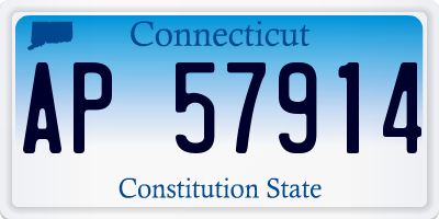 CT license plate AP57914