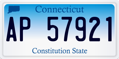 CT license plate AP57921