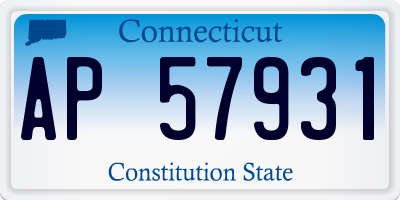 CT license plate AP57931