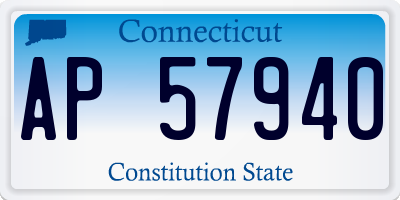 CT license plate AP57940