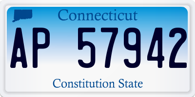 CT license plate AP57942