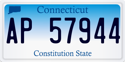 CT license plate AP57944